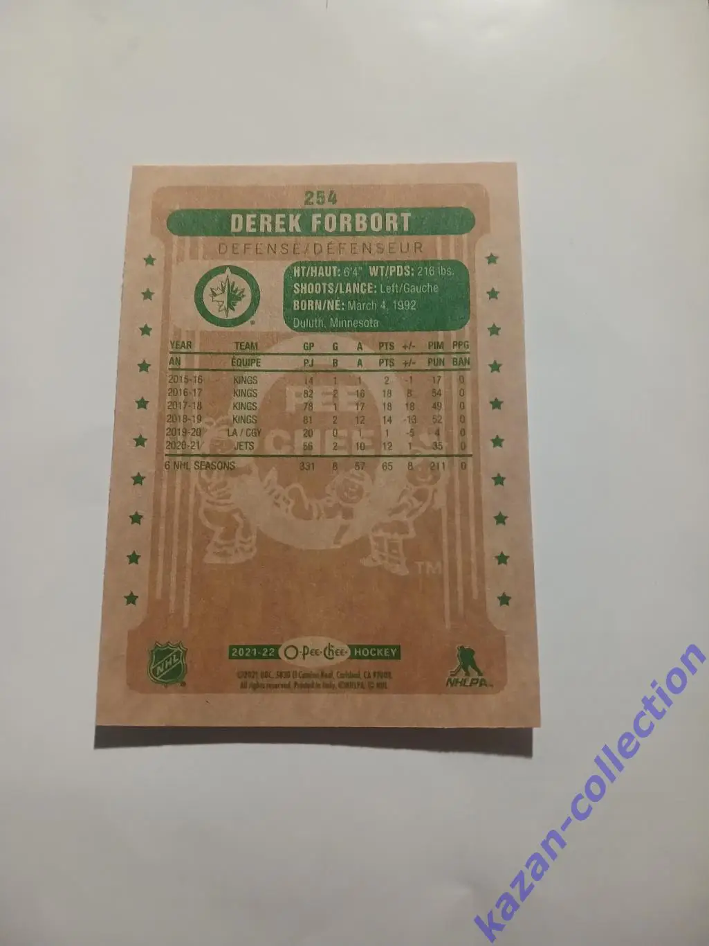 Derek Forbort ( Winnipeg Jets) 1