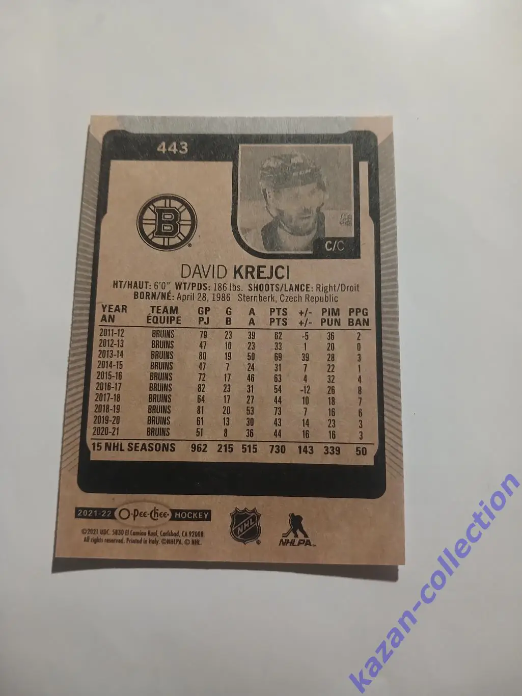 David Krejcl ( Boston Bruins) 1
