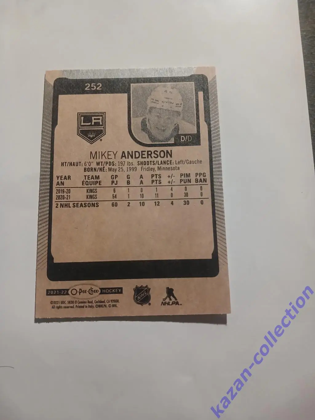 Mikey Anderson ( Los Angeles Kings ) 1