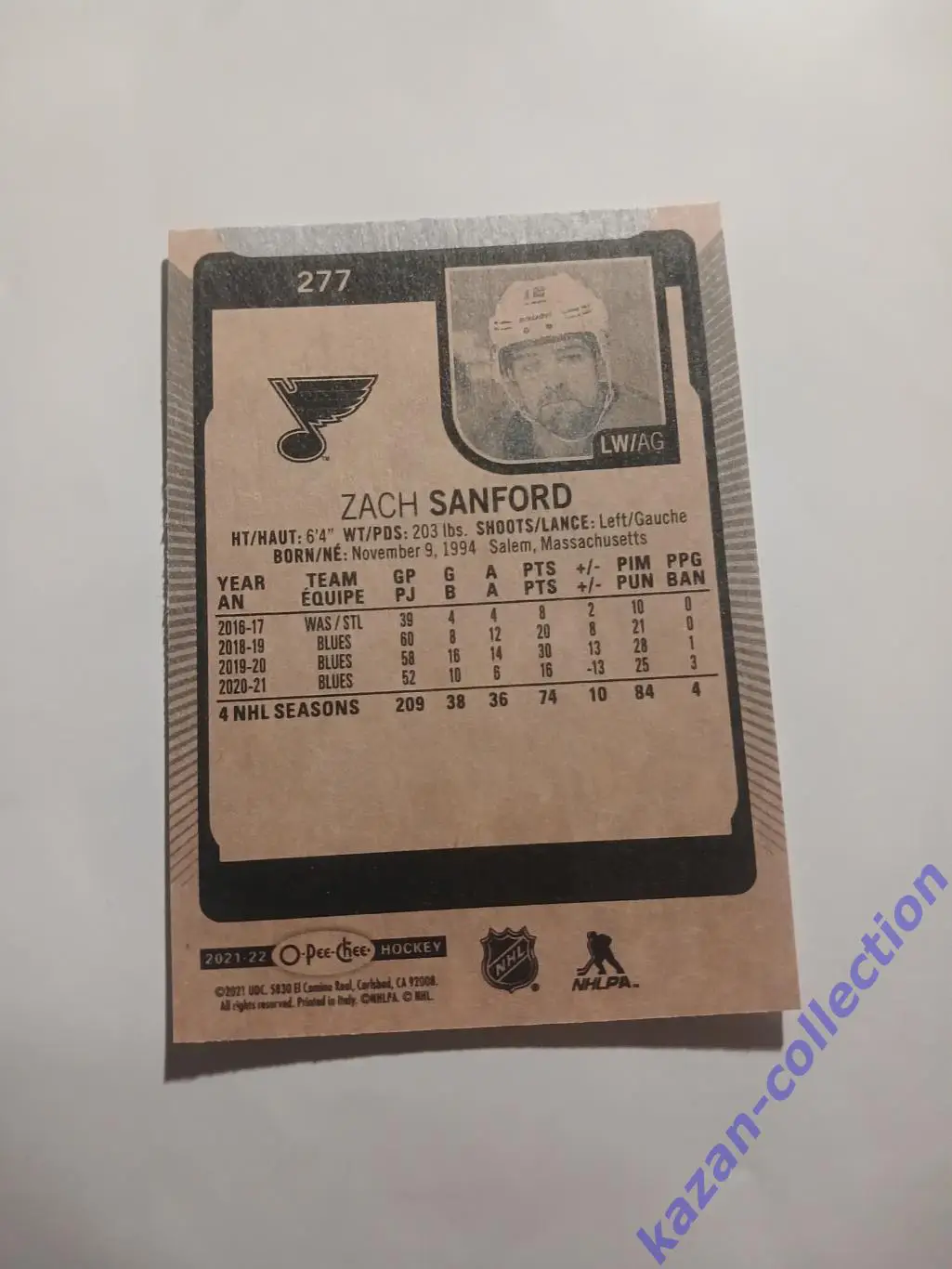 Zach Sanford ( St. Louis Blues) 1