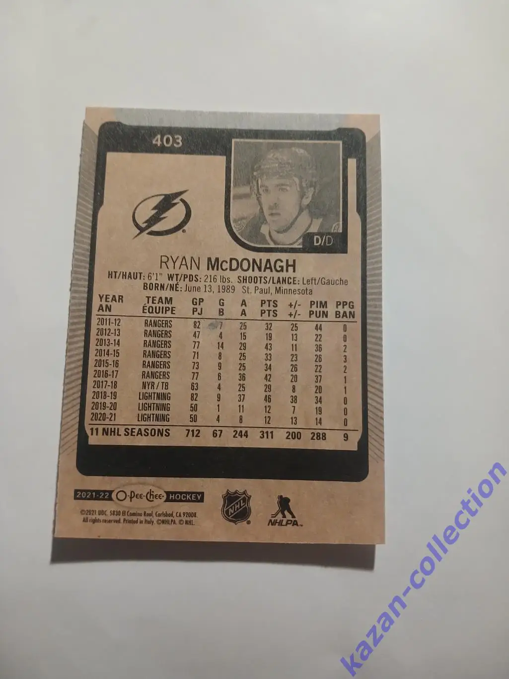 Ryan Mcdonagh ( Toronto Maple Leafs) 1