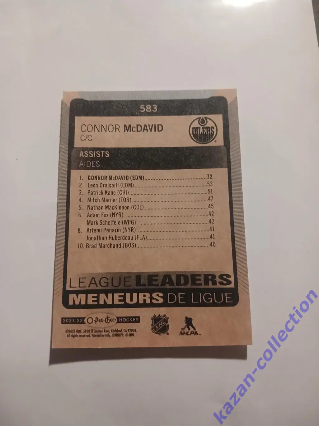 CONNOR McDAVID ( Edmonton Oilers) 1