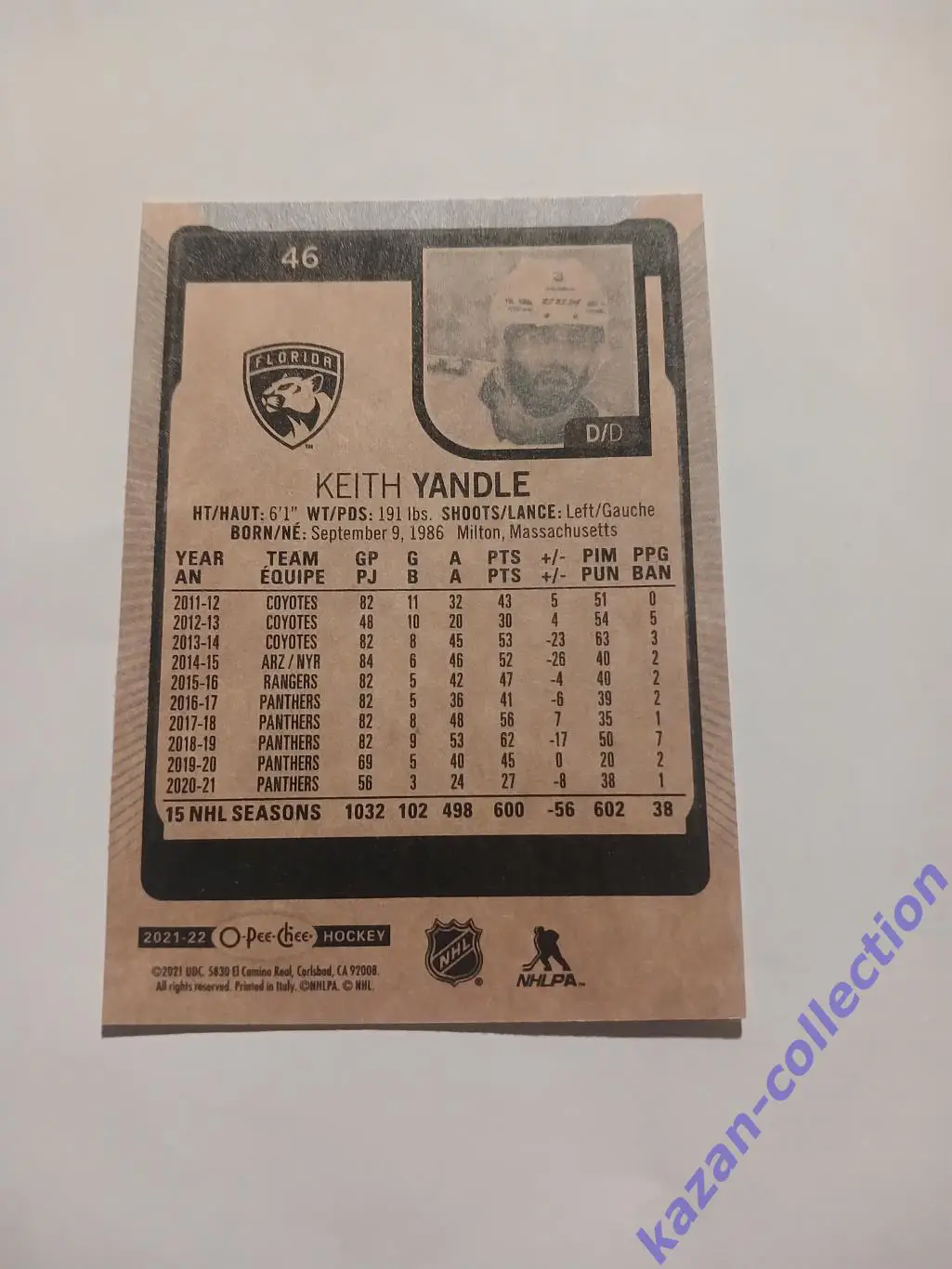 Keith Yandle ( Florida Panthers) 1