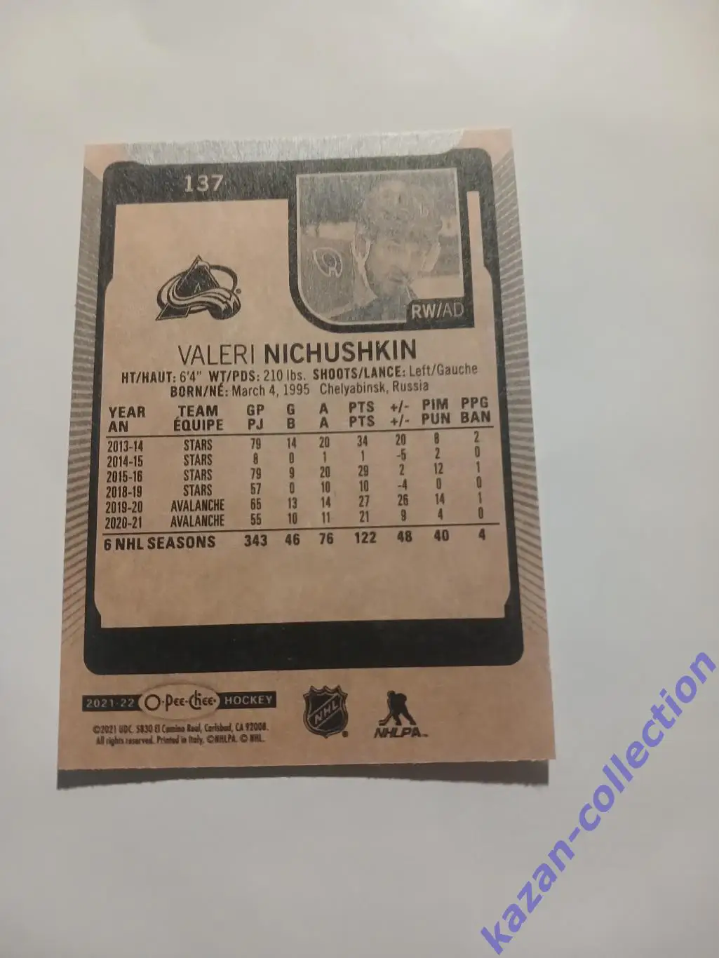 Valeri Nichushkin ( Colorado Avalanche) 1