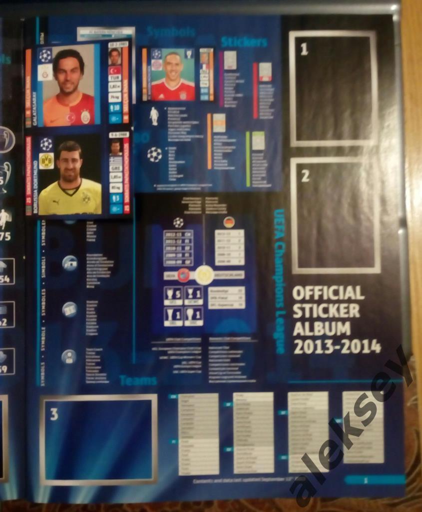 Журнал для наклеек PANINI. Лига чемпионов УЕФА 2013/2014 + 6 наклеек 1