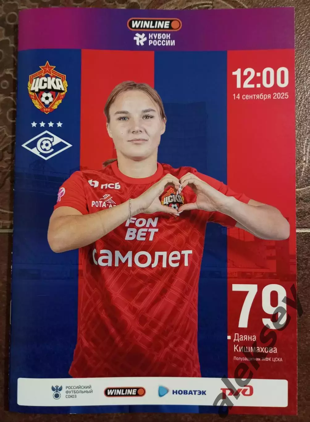 ЖФК ЦСКА - ЖФК Спартак (Москва) 14 сентября 2025