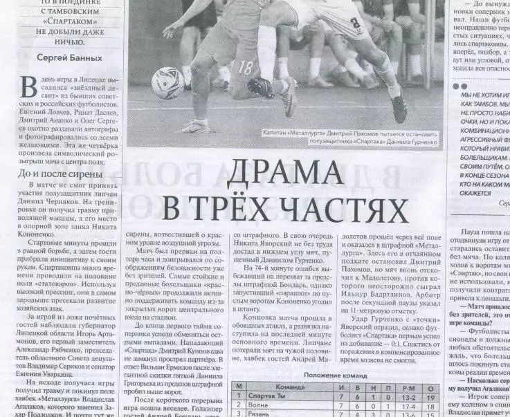 Металлург Липецк - Спартак Тамбов 2026