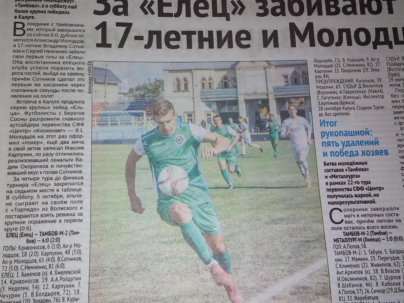 ФК Елец - Тамбов Калуга 2019 футбол