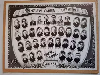 Фото. Виньетка. Спартак Москва 1974