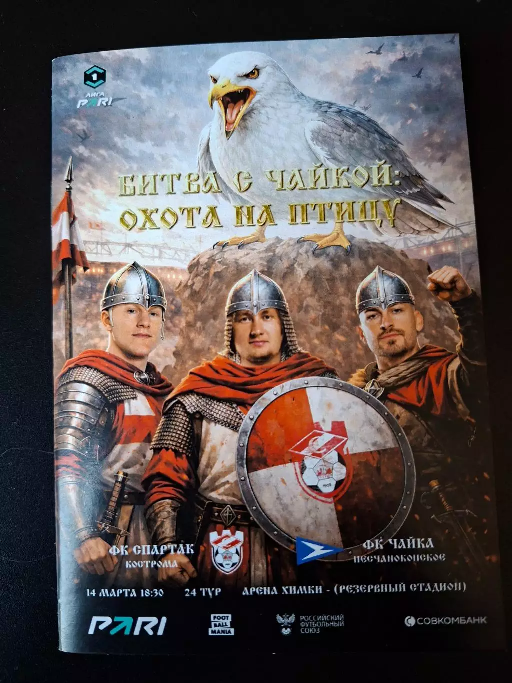 Спартак Кострома - Чайка Песчанокопское, 14.03.2026