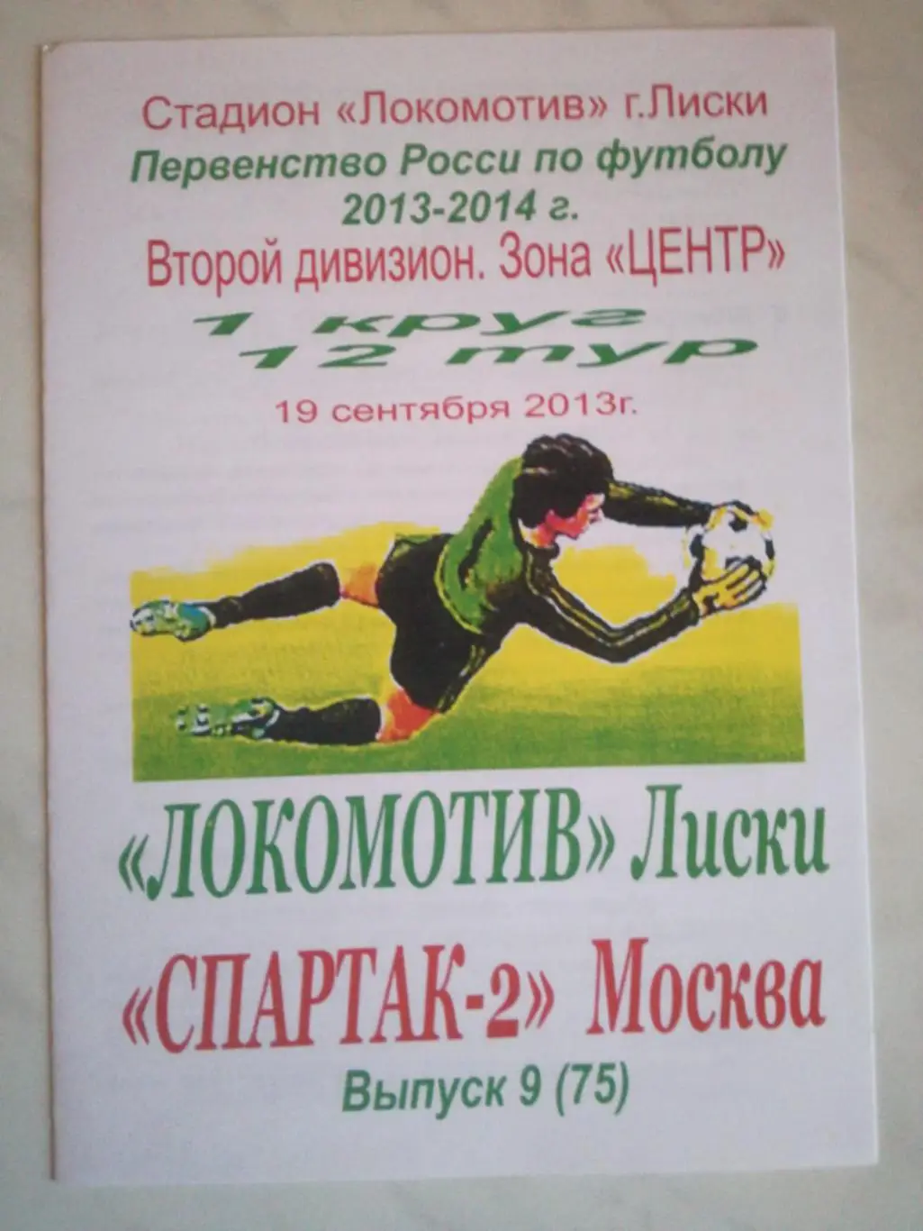 Локомотив Лиски - Спартак-2 Москва, 19.09.2013. Вид 2