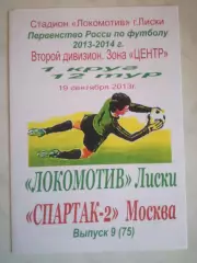 Локомотив Лиски - Спартак-2 Москва, 19.09.2013. Вид 2