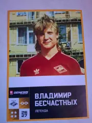 Открытка/автограф-карта. Владимир Бесчастных (Спартак Москва)