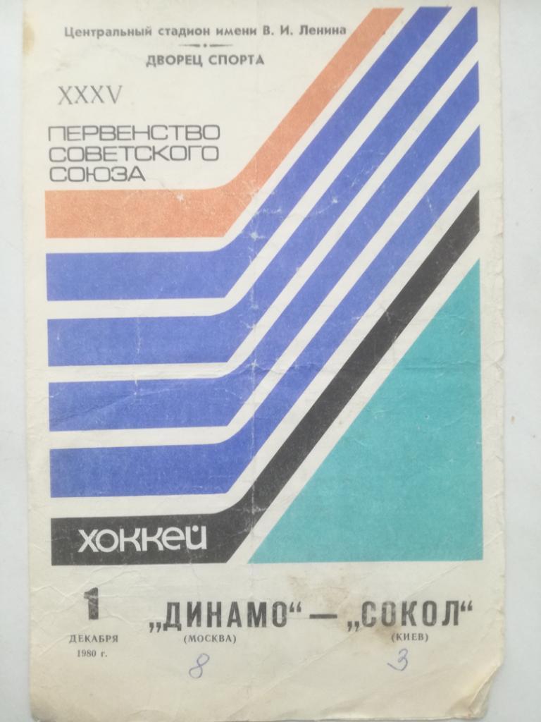 Динамо Москва - Сокол Киев, 1.12.1980