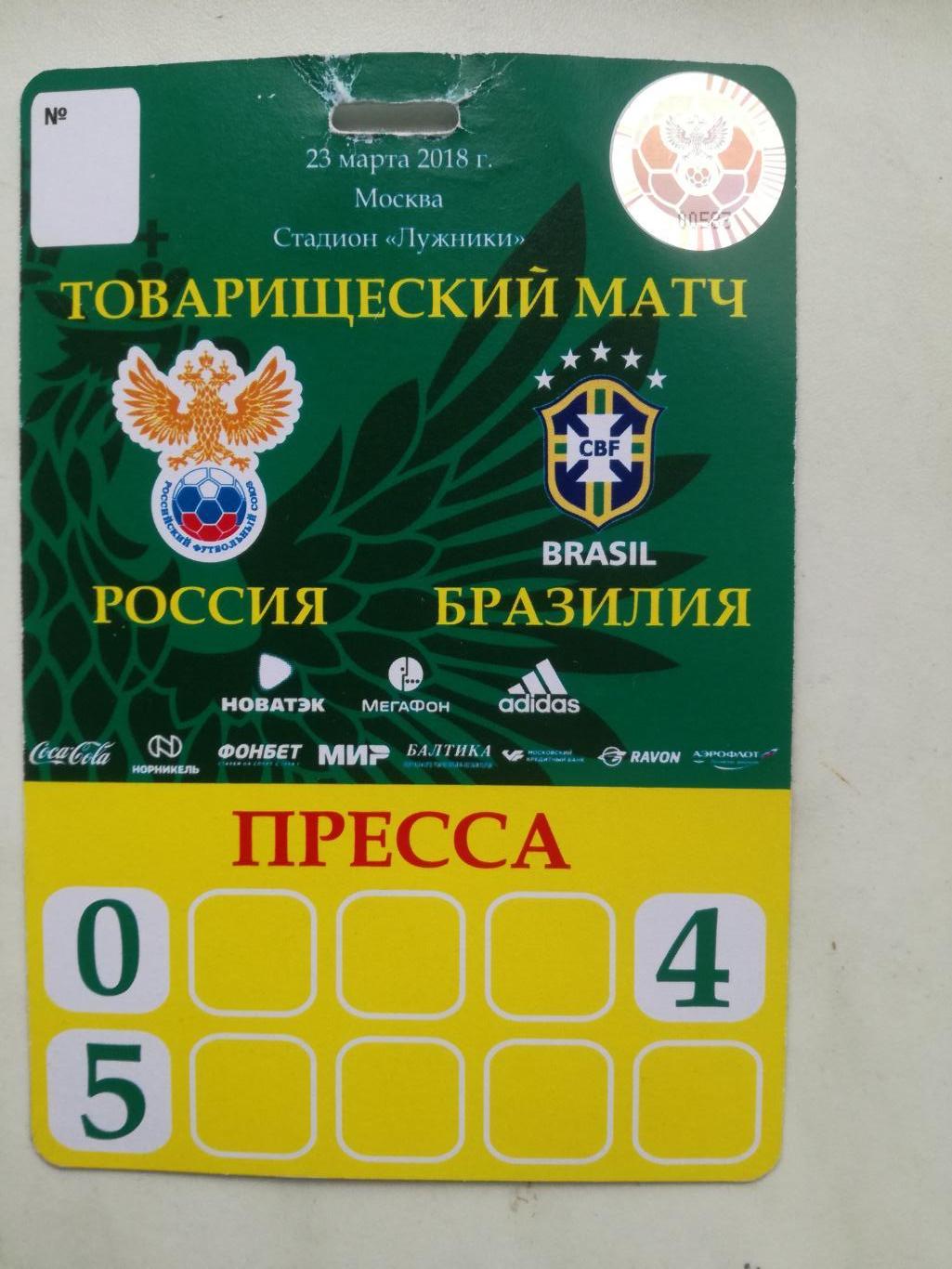 Россия - Бразилия 2018