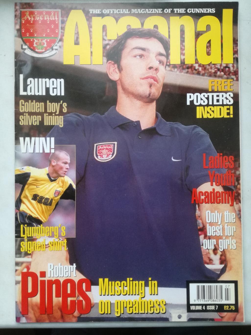Арсенал Лондон Официальный журнал. Январь 2001, фото, постеры