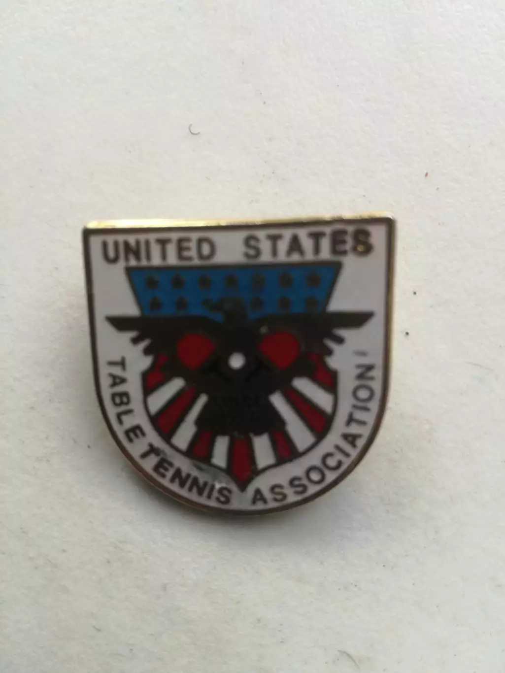Знак/значок. Настольный теннис. Ассоциация настольного тенниса США