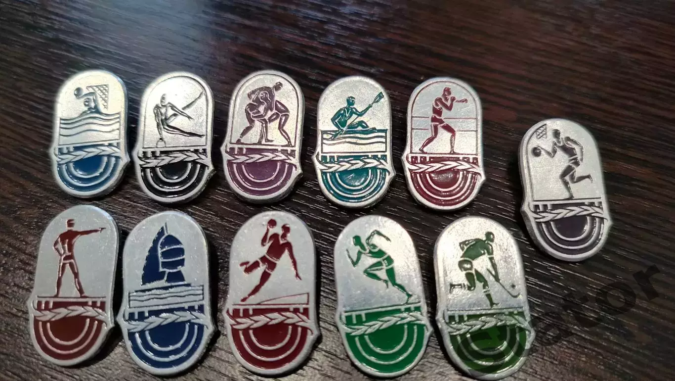 Виды спорта значки ЭТПК 11 штук