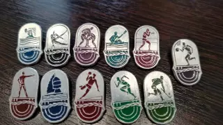 Виды спорта значки ЭТПК 11 штук