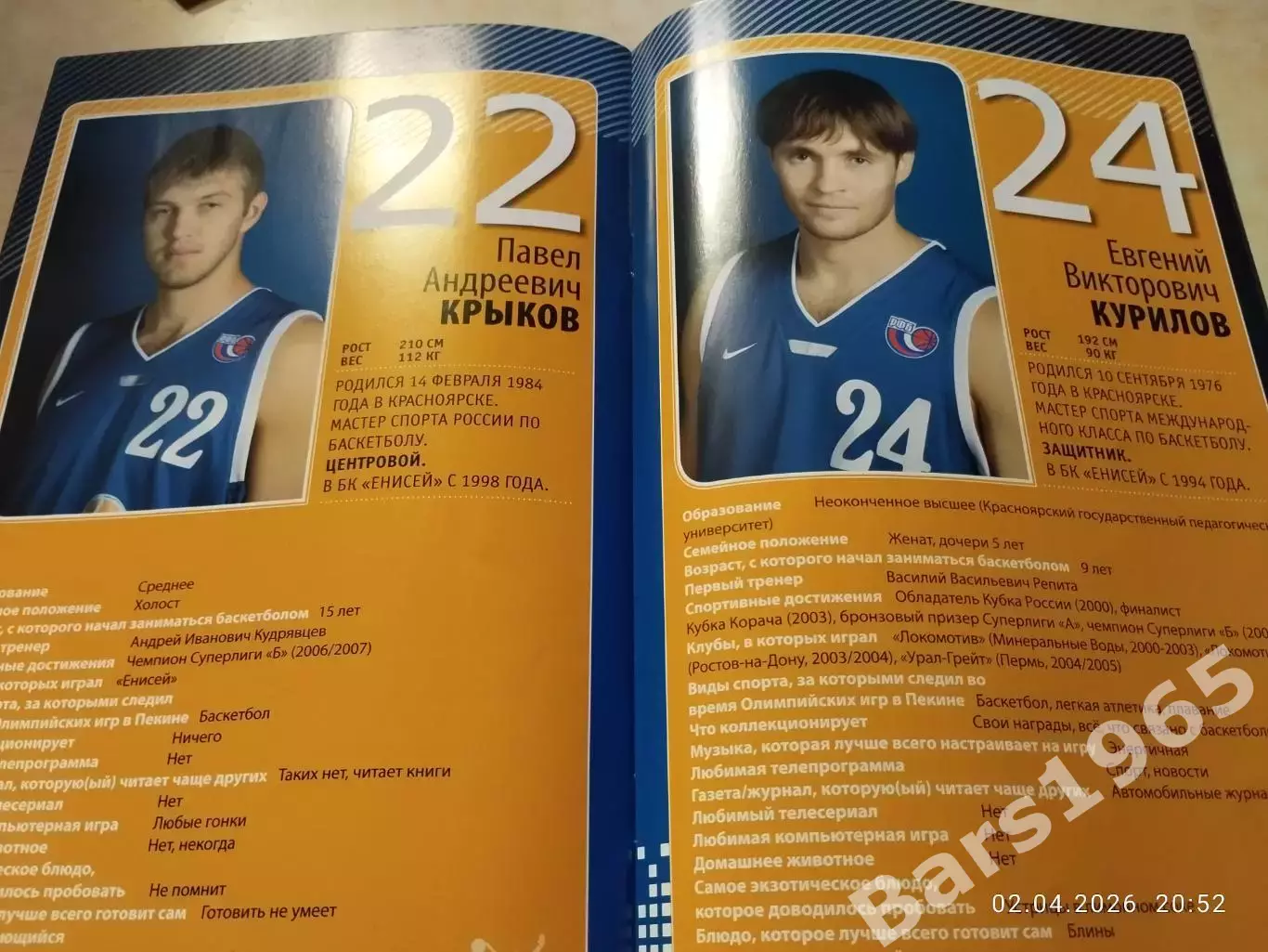 Енисей Красноярск сезон 2008-2009 Баскетбол 1