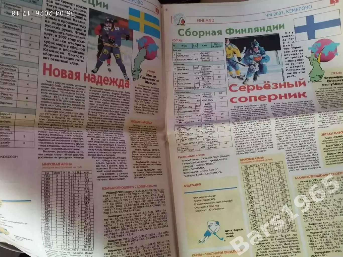 Чемпионат мира по хоккею с мячом 2007 Кемерово 2