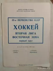 Кедр Томск - Сокол Красноярск 1983