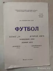Манометр Томск - Автомобилист Красноярск 1986