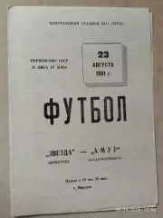 Звезда Иркутск - Амур Благовещенск 1981