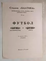 Балтика Калининград - Даугава Рига 1979