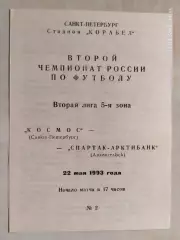 Космос Санкт-Петербург - Спартак-Арктибанк Архангельск 1993