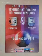 Сибиряк Новосибирск - Норильский Никель 2010