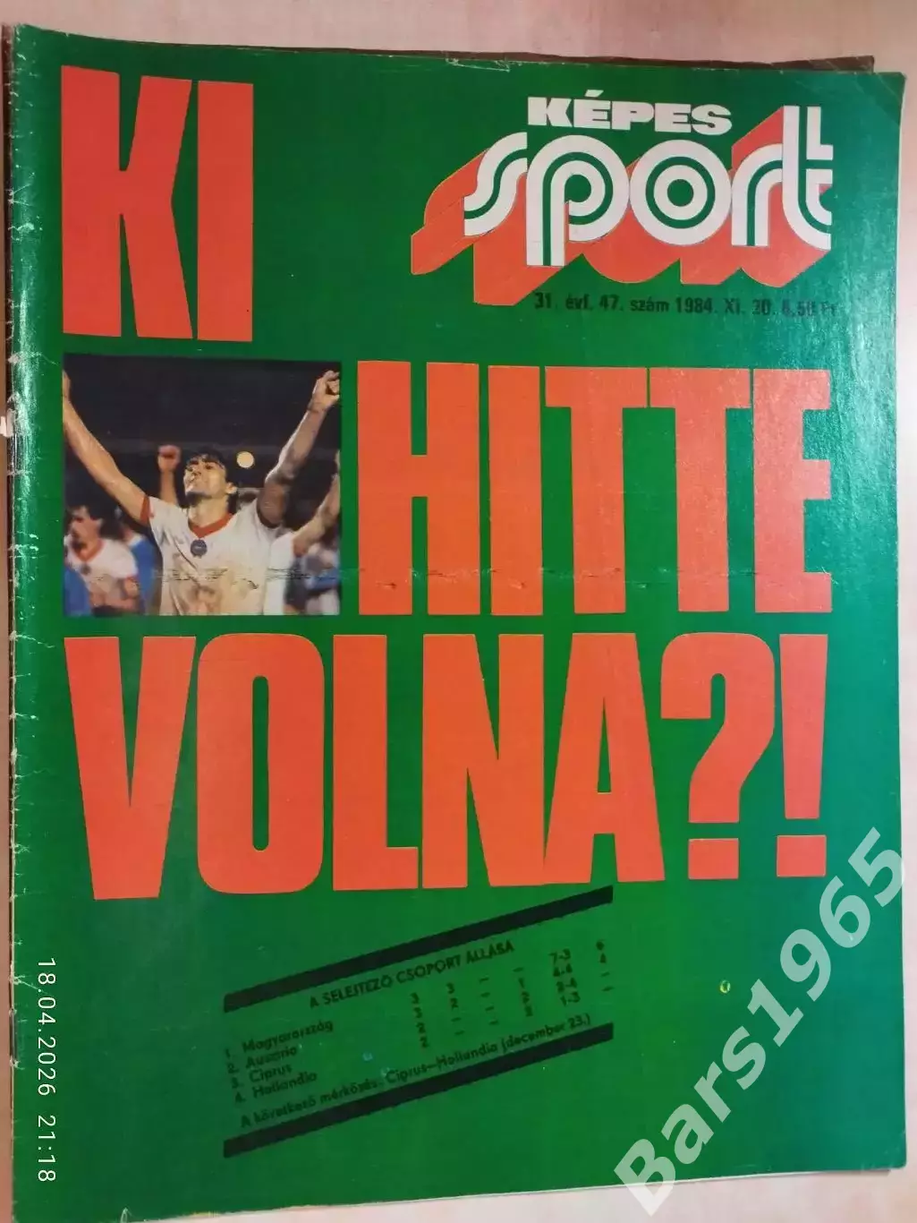 Kepes Sport Венгрия № 47 1984