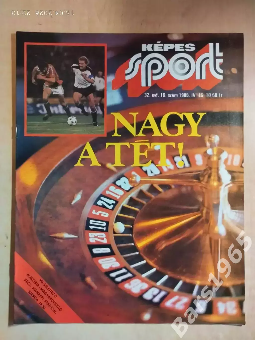 Kepes Sport Венгрия № 16 1985