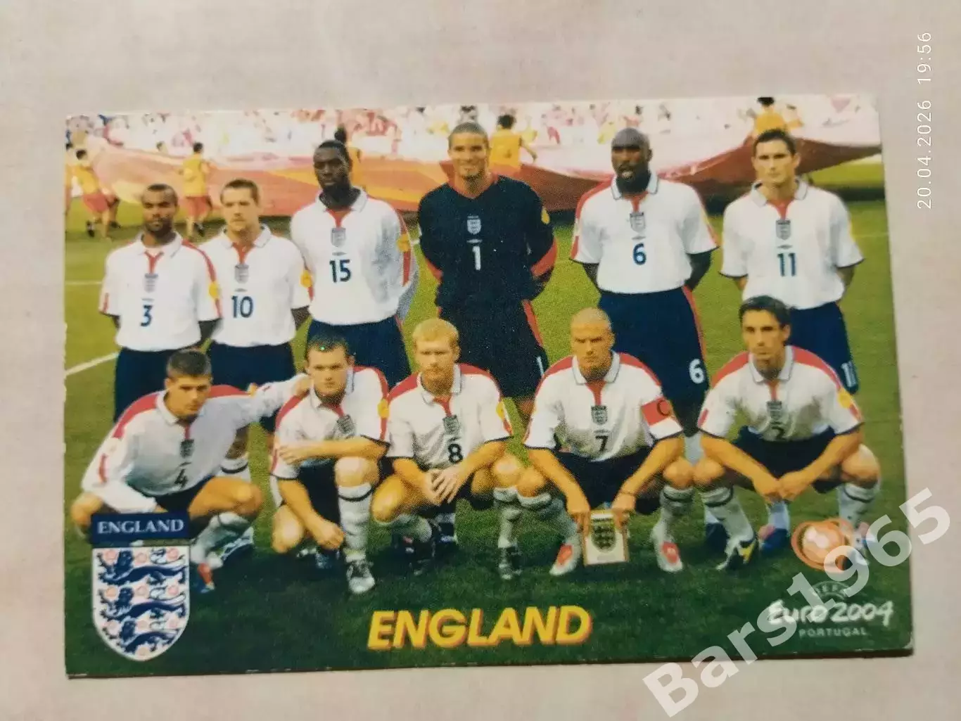 Календарик Сборная Англии 2005
