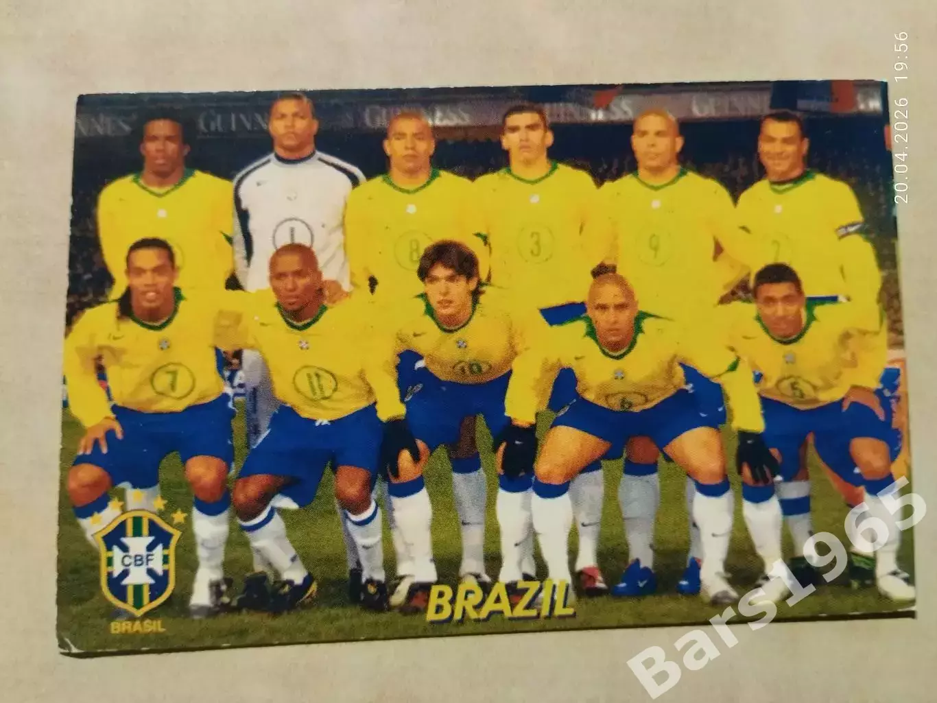 Календарик Сборная Бразилии 2005