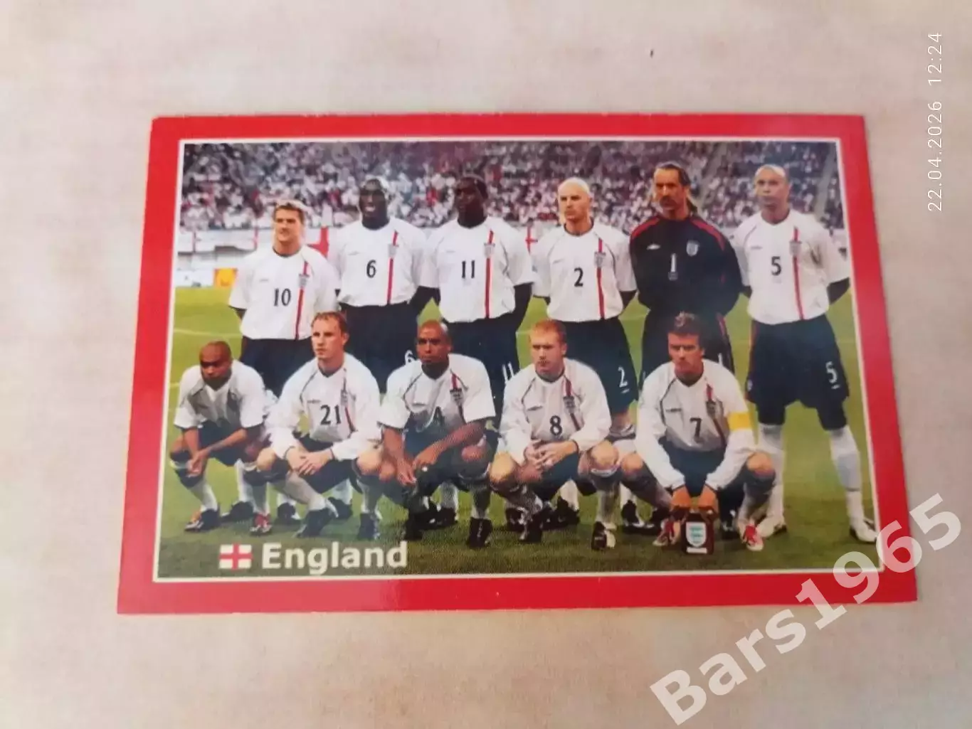 Календарик Сборная Англии по футболу 2006