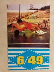 Календарик Спортлото 1974 Борьба