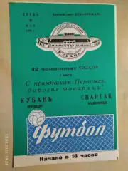Кубань Краснодар - Спартак Орджоникидзе 1979