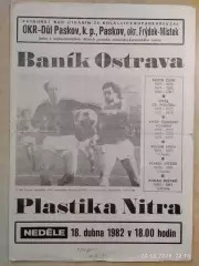 Баник Острава - Пластика Нитра 1982