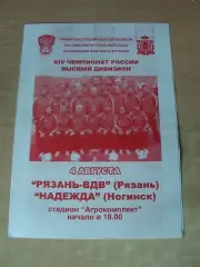 Рязань-ВДВ - Надежда Ногинск 2005 Женщины