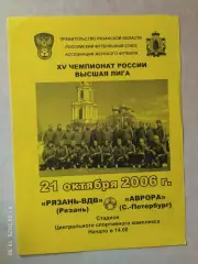 Рязань-ВДВ - Аврора Санкт-Петербург 2006 Женщины