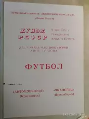 Автомобилист Красноярск - Чкаловец Новосибирск 1983 Кубок РСФСР