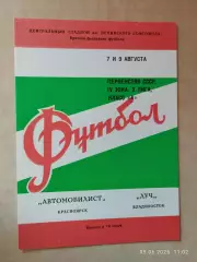 Автомобилист Красноярск - Луч Владивосток 1980