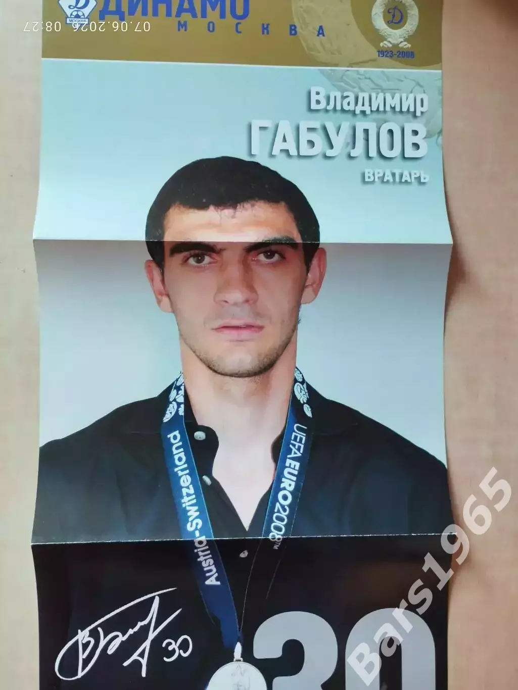 Плакат Владимир Габулов Динамо Москва