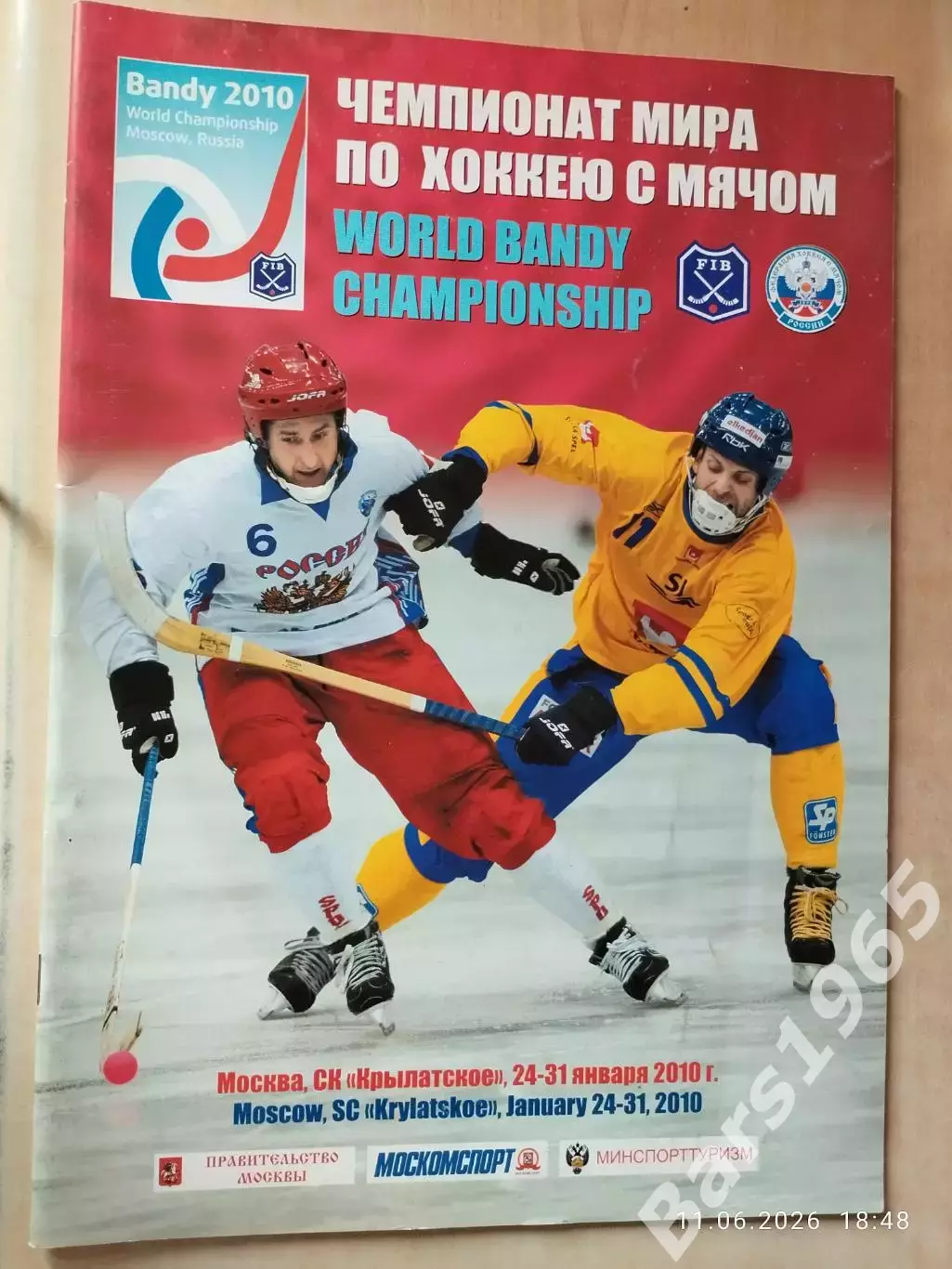 Чемпионат мира по хоккею с мячом Москва 2010