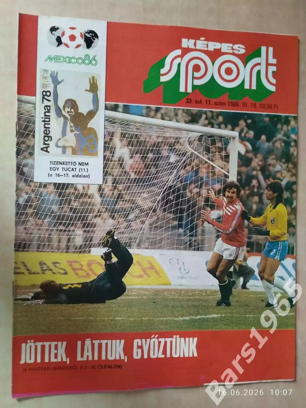 Kepes Sport Венгрия № 11 1986