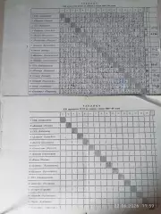 Таблицы Хоккей с мячом 1968-1969 год