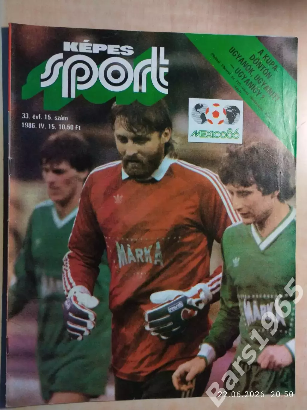 Kepes Sport Венгрия № 15 1986
