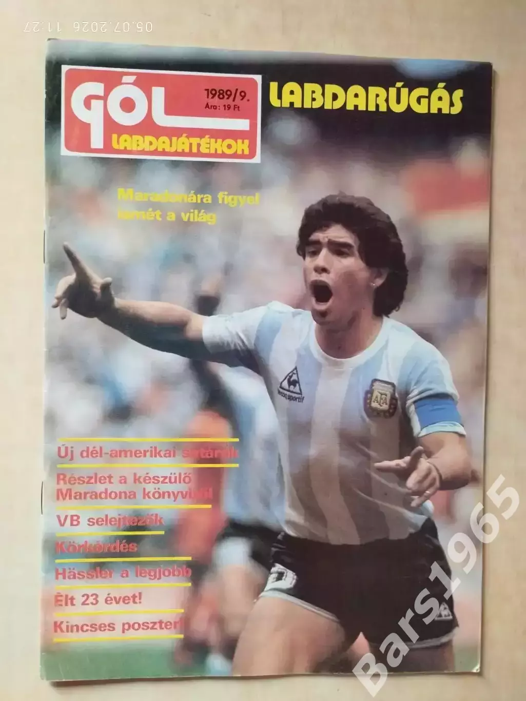 Gol № 9 1989 labdarugas Венгрия Марадона