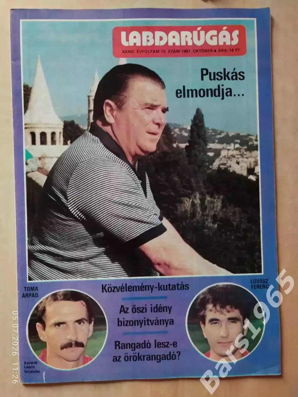 labdarugas Венгрия № 10, 1987 Пушкаш